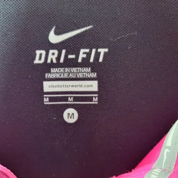 Nike Dri Fit Women's Pink Half Zip Long Sleeve Top Size M 8525-1182 - Picture 5 of 8